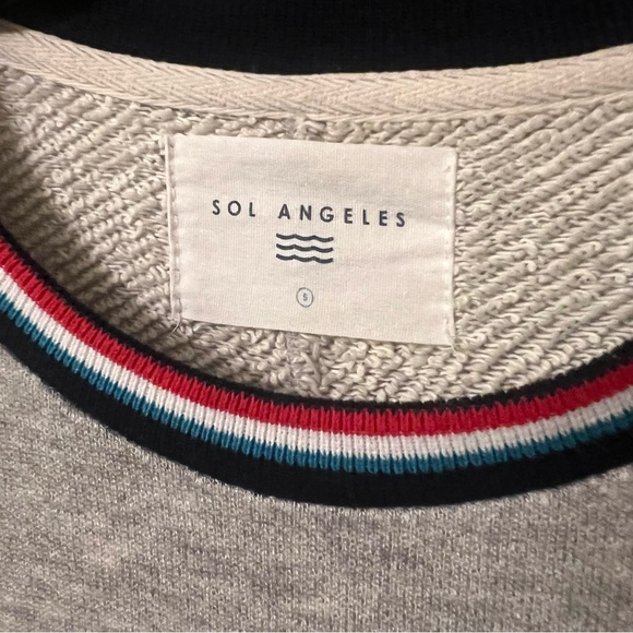 Sol Angeles Flag Roma Sweater Dress Striped Knit Midi French Terry Size Small - Picture 9 of 13